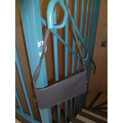 Sac À Main / Pochette Grise Neuve