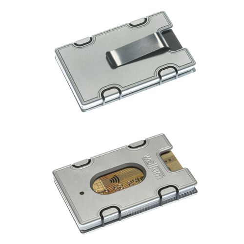 Porte Cartes De Crédit Wallum M1 Aluminium Argenté