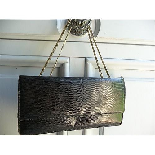 Pochette En Lézard Noir 1940