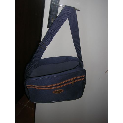 Pochette Jean Danety Toile Bleu 30 X 22 Cm.