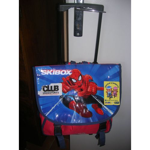 Sac À Dos Trolley À Roulettes Spider-Man Toile Multicolore 32 X 38 Cm.