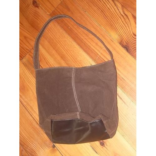 Sac À Main Effet Daim Marron