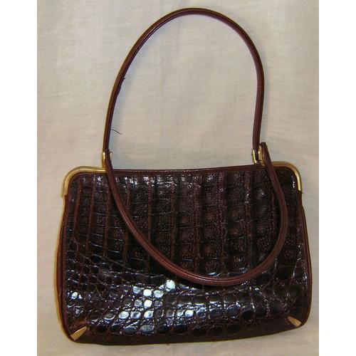 Sac En Crocodile Vintage