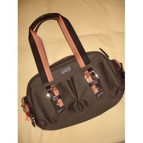 Sac À Main Longchamp Marron Orange Poches Multiples