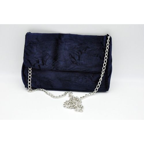 Sac À Main Bandoulière Tissu Bleu Marine Be