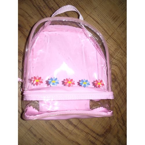 Sac À Dos Rose Transparent Double Fond