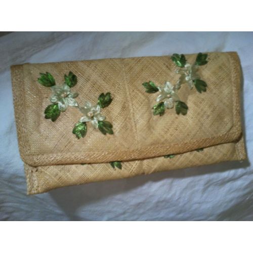 Pochette Sans Marque Paille Jaune