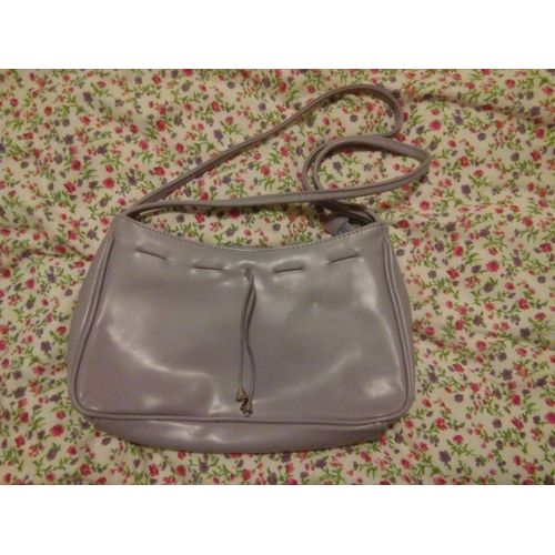 Sac À Main C & L Paris De Couleur Parme En Simili Cuir
