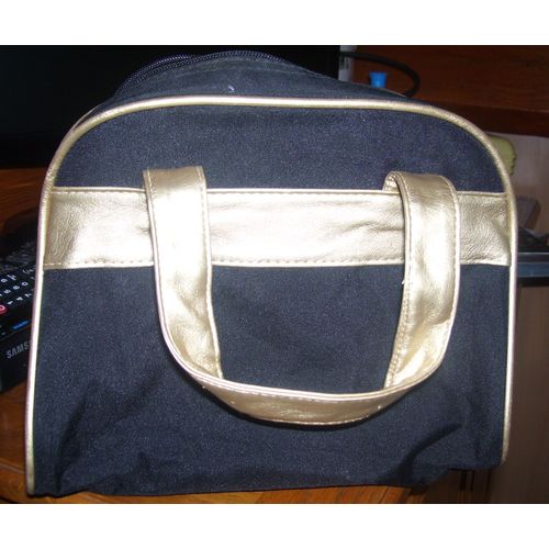 Sac De Soirée Noir Et Doré Comme Neuf