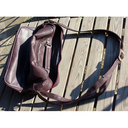 Sac À Bandoulière Synthétique Bordeaux
