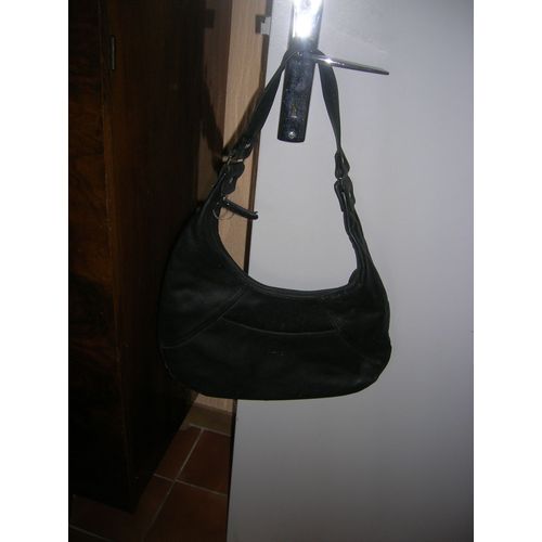 Sac À Bandoulière Francinel Cuir Noir 36 X 23 Cm.