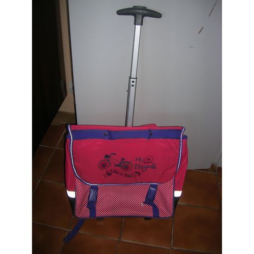 Sac À Dos Trolley À Roulettes My Bicycle Toile Multicolore 38 X 40 Cm.