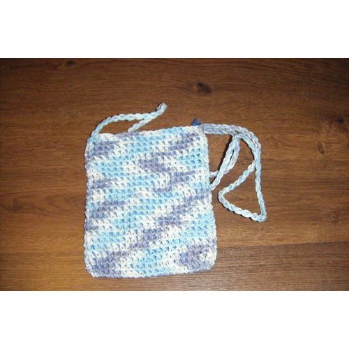 Sac Pochette Tons Bleus