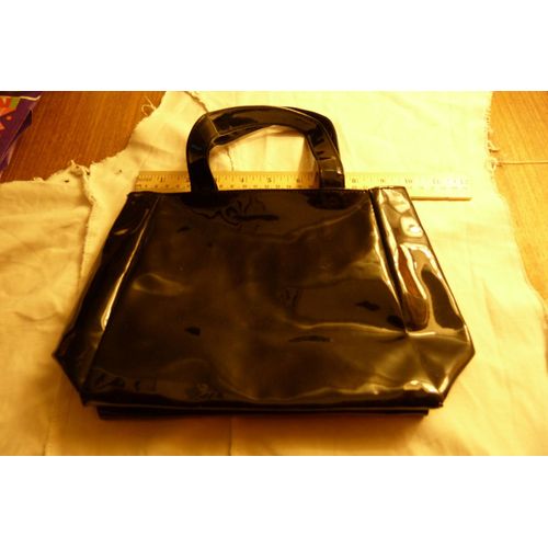 Sac À Main Matiere 'cirée" Noir