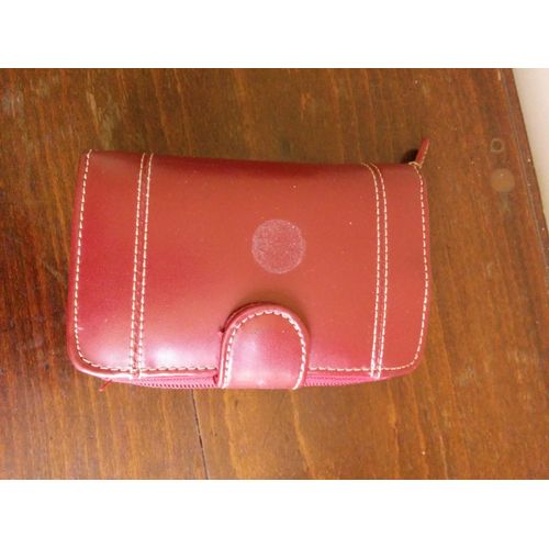 Portefeuille Rouge Cuir Synthétique