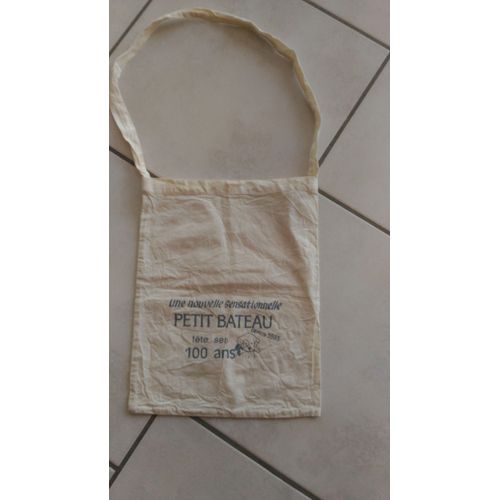 Sac À Bandoulière Petit Bateau Coton Blanc