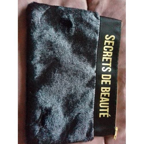 Pochette Velours Noir 'secret De Beauté'