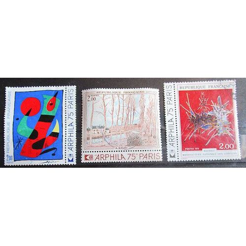 1974. Série Complète F1811;F1812;F1813: "Arphila 75"