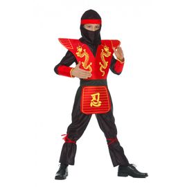 Déguisement Ninja Motifs Dragons Garçon 7-8 Ans (128 Cm)