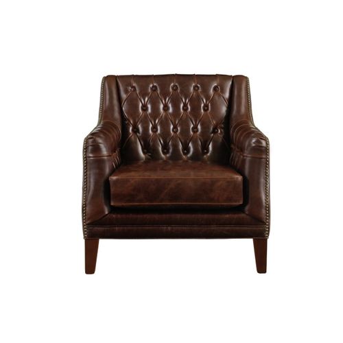 Fauteuil En Cuir Colbert - Marron