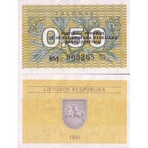 Billets Banque Lituanie Pk N° 31 - 0.5 Talonas