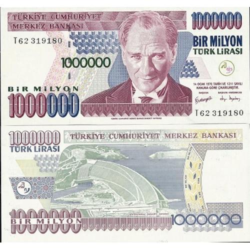 Billets De Collection Turquie Pk N° 213 - 1 Millions Lira