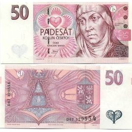Billets Banque Tcheque Republique Pk N° 17 - 50 Korun