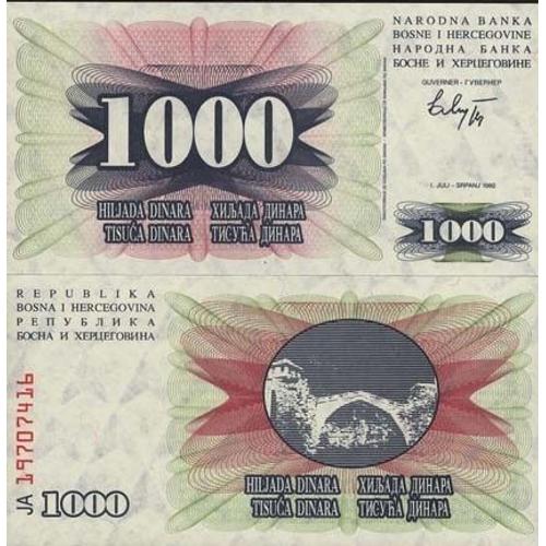 Billet De Banque Bosnie Pk N° 15 - 1000 Dinara