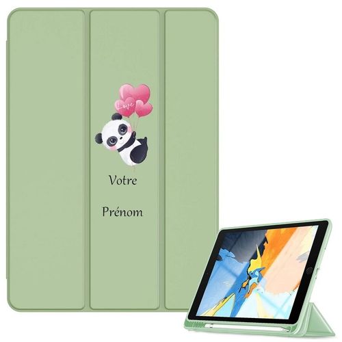Housse Ipad 1 2 3 4 Vert Avec Motif Panda Love Personnalisee