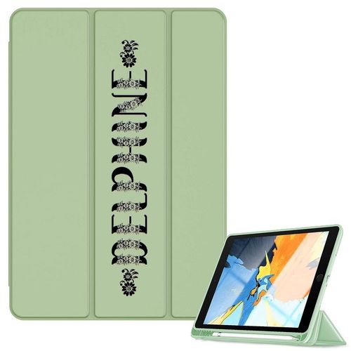 Housse Ipad 1 2 3 4 Vert Avec Votre Prenom 21 Fleur