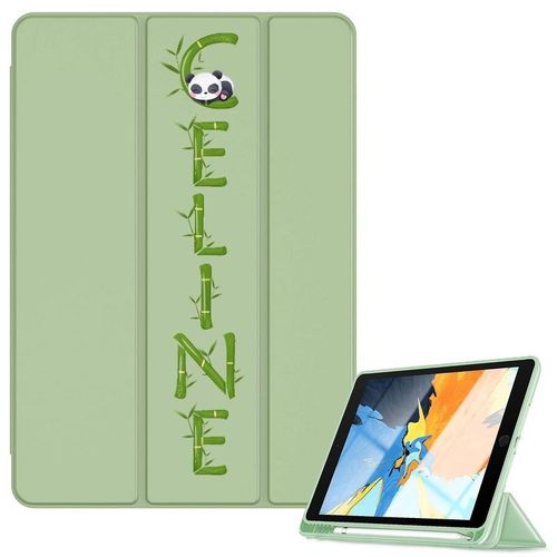 Housse Ipad 1 2 3 4 Vert Avec Votre Prenom Bambou Et Panda