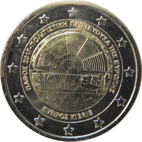 2 Euros Chypre 2017: Paphos- Unc
