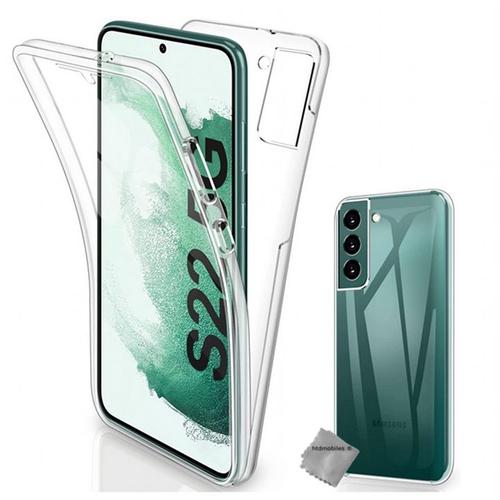 Housse Etui Coque Silicone 360 Integrale Samsung Galaxy S22 5g + Verre Trempe - Transparent