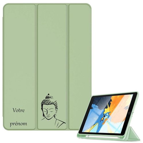 Housse Ipad Ipad Air 4 Air 5 Et 11 Pro Vert Avec Motif Bouddha Personnalisee