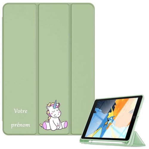 Housse Ipad Ipad Air 4 Air 5 Et 11 Pro Vert Avec Motif Licorne Personnalisee
