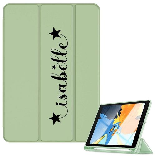 Housse Ipad Ipad Air 4 Air 5 Et 11 Pro Vert Avec Votre Prenom Etoile
