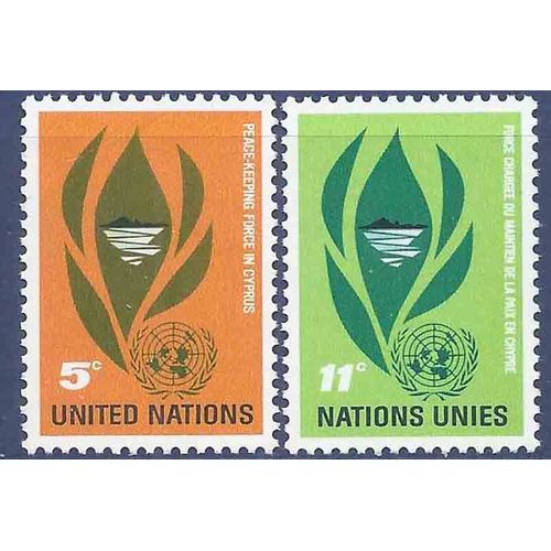 Timbre Collection Onu New-York N° Yvert Et Tellier 135/136 Neuf Sans Charnière