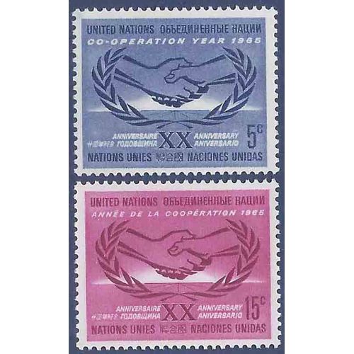 Timbre Collection Onu New-York N° Yvert Et Tellier 139/140 Neuf Sans Charnière