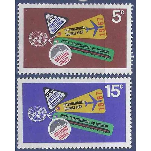 Timbre Collection Onu New-York N° Yvert Et Tellier 170/171 Neuf Sans Charnière