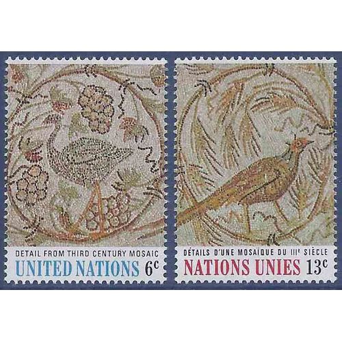 Timbre Collection Onu New-York N° Yvert Et Tellier 195/196 Neuf Sans Charnière