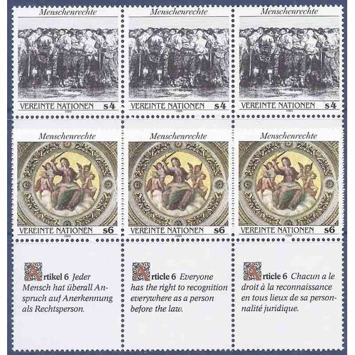 Timbre Collection Onu Vienne N° Yvert Et Tellier 96/101 Neuf Sans Charnière