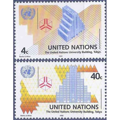 Timbre Collection Onu New-York N° Yvert Et Tellier 617/618 Neuf Sans Charnière