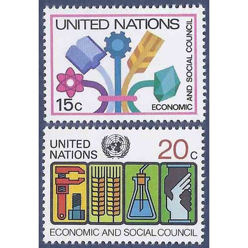 Timbre Collection Onu New-York N° Yvert Et Tellier 332/333 Neuf Sans Charnière