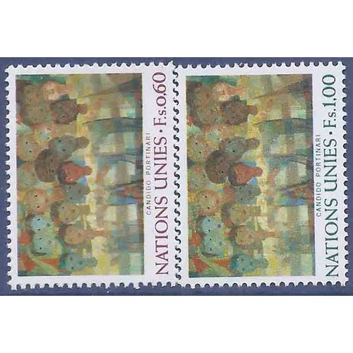Timbre Collection Onu Genève N° Yvert Et Tellier 41/42 Neuf Sans Charnière
