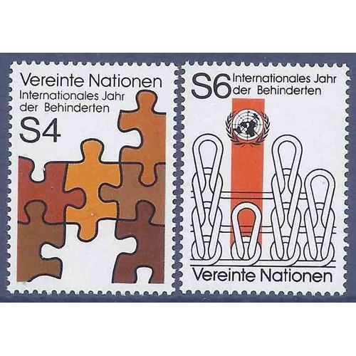 Timbre Collection Onu Vienne N° Yvert Et Tellier 17/18 Neuf Sans Charnière