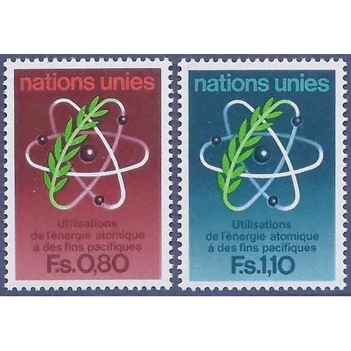 Timbre Collection Onu Genève N° Yvert Et Tellier 70/71 Neuf Sans Charnière