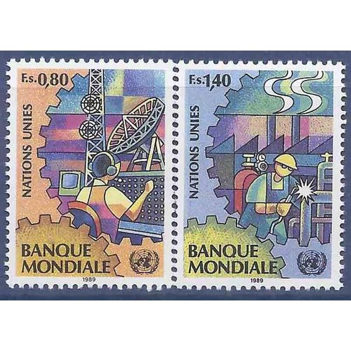 Timbre Collection Onu Genève N° Yvert Et Tellier 173/174 Neuf Sans Charnière