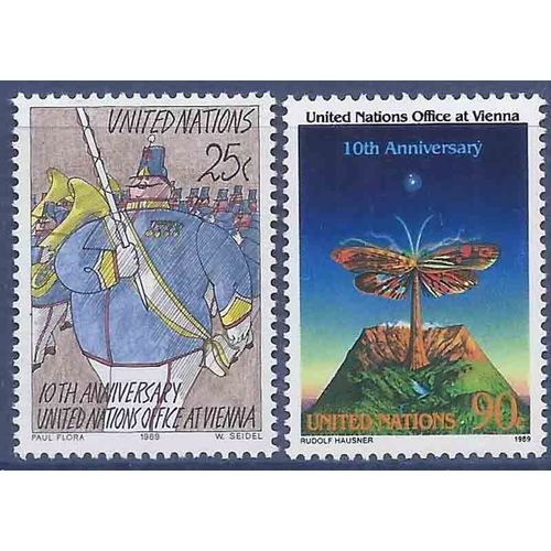 Timbre Collection Onu New-York N° Yvert Et Tellier 545/546 Neuf Sans Charnière
