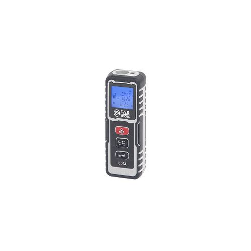 Télémètre laser jusqu'à 30m avec affichage LCD, mesure simple, en continu ou par addition