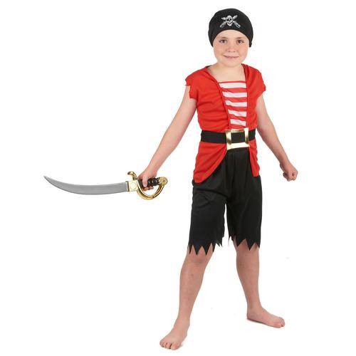 Déguisement Pirate Corsaire Garçon - Taille: S 4-6 Ans (110-120 Cm)